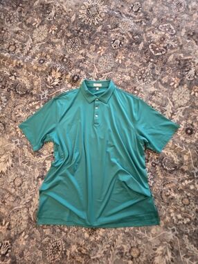 Peter Millar Men's Green Performance Polo Shirt